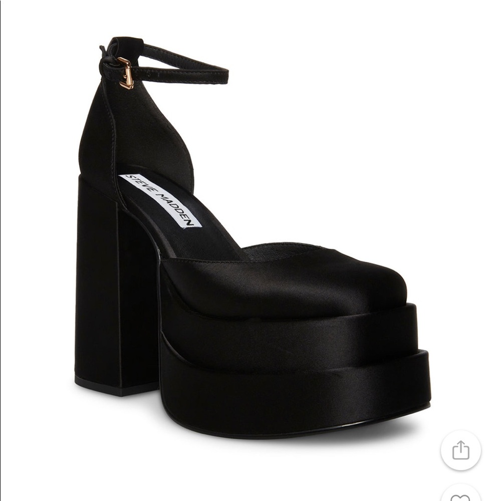 Never worn Steve Madden satin Versace platform dupes